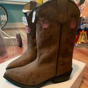 Girls brown cowboy boots